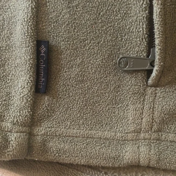 Columbia Mens Zip Up Fleece Jacket Sage color Size Large - Picture 8 of 8